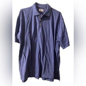 🇺🇸 Vintage True Grit Men’s Polo Shirt XL 💙 Blue w/ Silver Bison Buttons 🦬